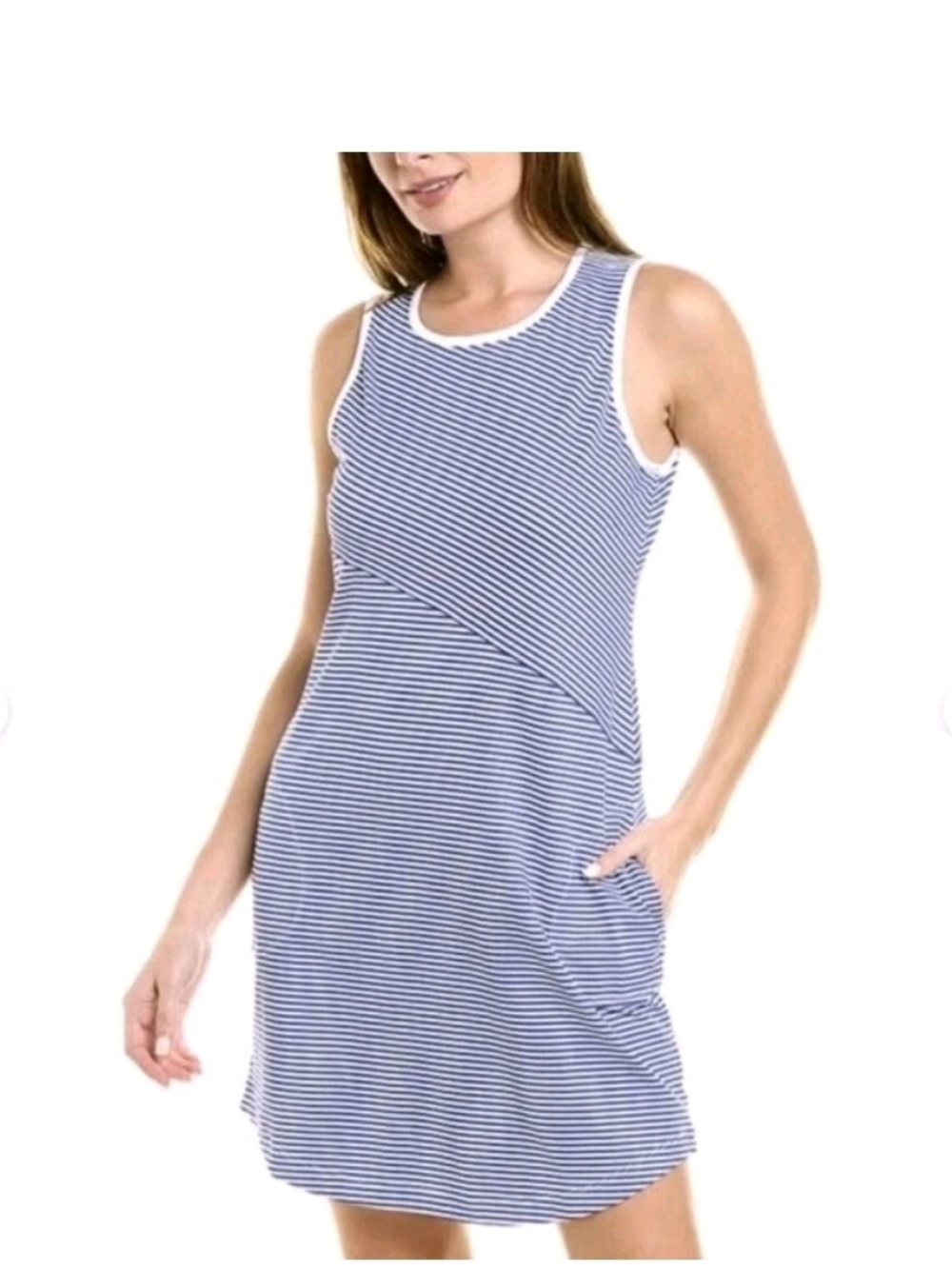 Tommy Bahama Aubrey Cassia Striped Dress Island Zone Pockets Size XXS Women's